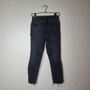 GRLFRND Karolina High-Rise Jeans In Black Hearts Size 26